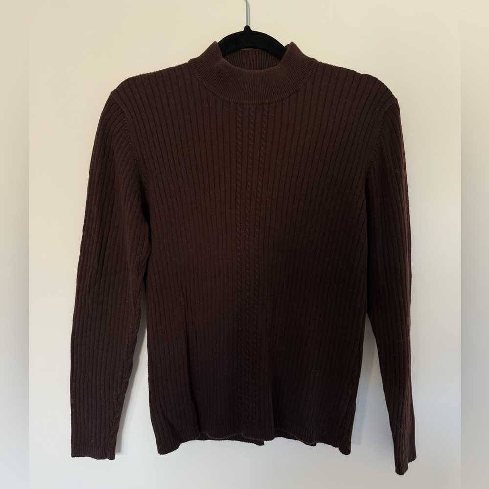 Worthington Chocolate Brown Knit Sweater